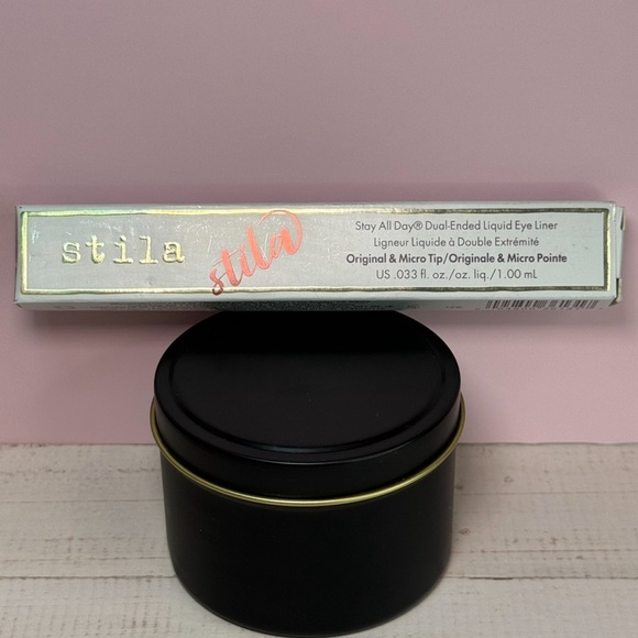 Stila Stay All Day Dual Eyeliner-Original & Micro (Black & Mai Tai) NIB .033 oz - Picture 1 of 4